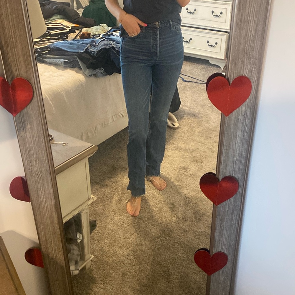 High Rise Straight Jeans